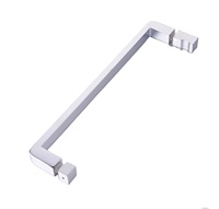 Facile à installer poignée en alliage de zinc porte de salle de bain poignée en zamak boutons de traction pour porte de douche en verre d'épaisseur 4-10Mm