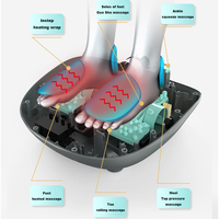 NINGDECRIUS 2025 Masseur électrique de luxe pour pieds et jambes avec vibration, massage Shiatsu 3D, pétrissage profond, chauffage et contrôle de la minuterie