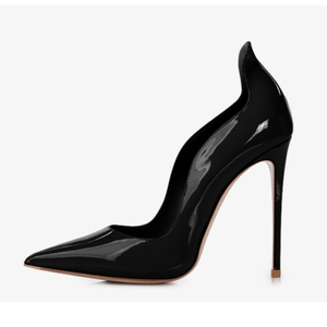 Chaussures de travail sexy et élégantes à talons aiguilles rouges brillants personnalisées pour femmes - Product Image 3