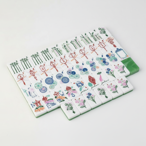 Tuiles de Mahjong Américaines Vertes Nacrées en Jade Personnalisées de Luxe – Coffret Cadeau Haut de Gamme en Cristal pour <span class=keywords><strong>Jeux</strong></span> d'Échecs et de Cartes - Product Image 3