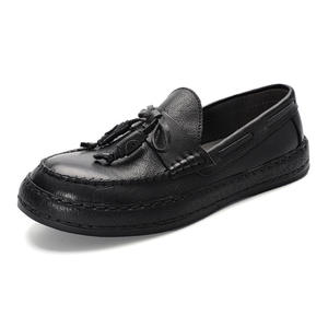 Men's Business Casual Peep Toe Slip-On Genuine Leather <b>Loafers</b> for Autumn Dress & Oxford Style - Product Image 5