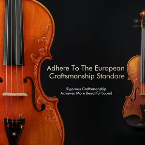 Juego de violín hecho a mano profesional NAOMI 4/4, tapa de madera europea, espalda de abeto, arce flameado, violín <span class=keywords><strong>Stradi</strong></span> Vintage con estuche - Product Image 5