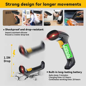 Lecteur <span class=keywords><strong>de</strong></span> codes-barres 2D à capteur CMOS haute précision, mains libres, portable, USB, pour les opérations en supermarché - Product Image 6