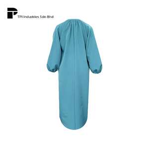 Vestido Elegante de Manga Larga para Mujer, Estilo Modesto Musulmán, Color Verde Azulado, Marca Premium, para Uso Diario en la Oficina - Product Image 3