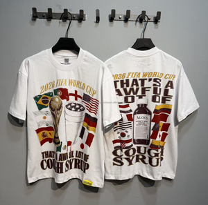 T-shirts décontractés amples et imprimés pour hommes, 100 % coton épais de qualité supérieure, motif « THAT'S A AWFUL LOT OF COUGH SYRUP » - Product Image 1
