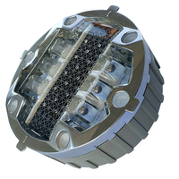 OWLEYE Balise solaire routière en aluminium 123x47mm Capacité de charge 45T Protection IP68 Lumière LED Portée visuelle 600m Multicolore 120 heures