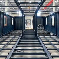 Maison conteneur modulaire préfabriquée en acier – Conception mobile démontable, tailles 20 pieds/40 pieds, pour usage extérieur (bureaux et espaces de vie)