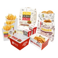 Caja de barco de aperitivos de papel Kraft para pollo frito coreano, embalaje de comida rápida, característica ecológica