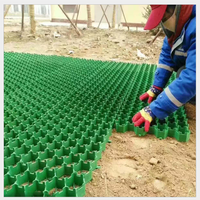 Grille cellulaire en plastique de 5 cm de hauteur pour jardin, enclos pour chevaux, allée de stationnement, chemin de voiturette de golf, stabilisateur de sol, géocell