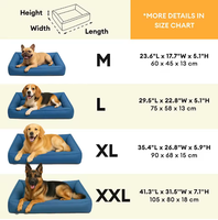 Vollständig orthopädisches, wasserdichtes Oxford-Luxus-Hundebett mit umfassender Unterstützung, modern, solide, für den Sommer, groß, mit abnehmbarem, waschbarem Bezug