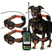 Collier de suivi pour chien de qualité militaire, édition chasse, double antenne (GPS/GSM) + plastique ABS, étanche, Bluetooth/WiFi, chasse nocturne