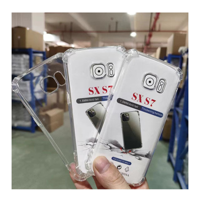 Wholesale Clear TPU Phone Cover for Samsung S20 Ultra FE Transparent Mobile Phone Case for Samsung S7 Edge S8 S9 S10 Plus Cover