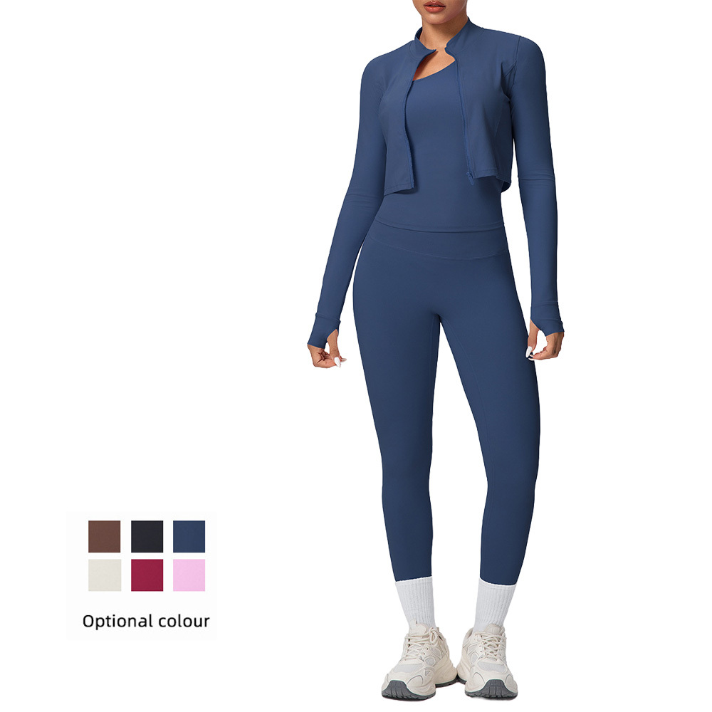 Stylish One-Shoulder Yoga Outfits 3 Piece Set High-Waist Tummy Control Leggings Buttery-Soft High-Stretch Breathable Active Wear