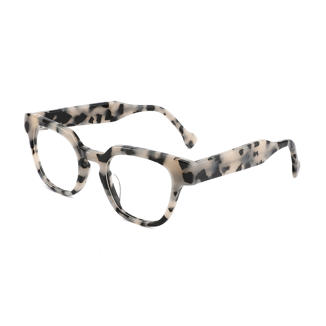 2026 Trends High Quality Acetate Unisex Eye Glasses Frames Custom Fashion Leopard Print Diamond Cat Eye Lightweight Reading