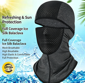 Cagoule d'été <span class=keywords><strong>tout</strong></span>-en-un en soie glacée avec écran filtrant, respirante, protection solaire et pare-vent pour le cyclisme en extérieur - Product Image 1