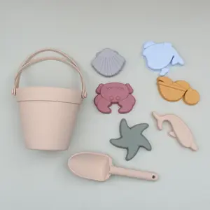 Silicone Beach Toy Bucket Play with Water Pail Bucket & Sand Shovel Bucket and Shovel Summer Toys Gender Neutral