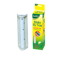 Trampa para Moscas Levitante de Plástico Sólido BSTW con Rollo de Papel Adhesivo - Trampa Adhesiva para Moscas Portátil y Ecológica