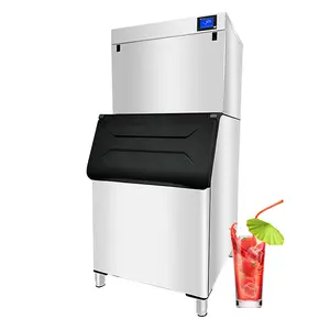 מכונת קרח מסחרית 200 ק""ג אוטומטית מכונה להכנת בלוקי קרח מכונת קוביות קרח לבית קפה מזון משקאות