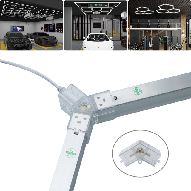 Hot Selling Hexagon Led Commercial Auto Show Hexagonal Light for Garage