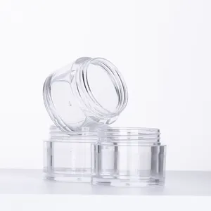 Turco recarregável rosto creme cosmético recipiente plástico transparente redondo ps recipiente jar 0.5oz 1oz 2oz 16oz