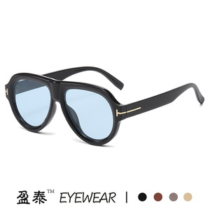 Yingtai Eyewear Large Frame <b>Sunglasses</b> UV400 PC Lens <b>Women's</b> <b>Aviator</b> Style Black - Product Image 3