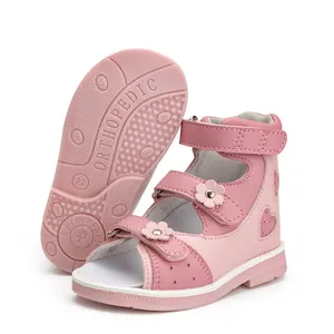 Princebaby bebek kızlar yüksek top ortopedik yaz sandalet güzel çocuk ayakkabı prenses kız ayakkabı düzeltici ayakkabı çocuklar için
