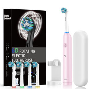 <span class=keywords><strong>Brosse</strong></span> à dents électrique avec têtes interchangeables pour blanchir les dents, tête ronde oscillante, étanche, 3 modes, charge Type-C - Product Image 1