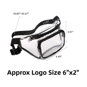 Sac banane transparent ajustable à la taille, approuvé pour les stades, pour femmes et hommes, style bandoulière, pour sports, concerts et événements - Product Image 4