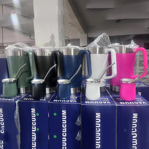 Juego de Tazas <span class=keywords><strong>Mate</strong></span> de Gran Capacidad con Asa, Termo de Acero Inoxidable de Vacío para Café y Cerveza, Mantiene la Temperatura por 6 Horas, Exclusivo para Comercio Transfronterizo - Product Image 4