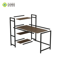 Table de travail convertible moderne, bureau avec structure métallique, garantie 10 ans pour usage commercial