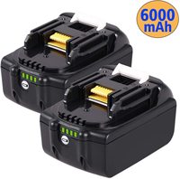 Batterie 18V 3.0Ah~6.0Ah avec LED pour BL1860B BL1850B BL1840B BL1830B LXT, batterie de remplacement pour outils électriques sans fil, pour modèle d'origine