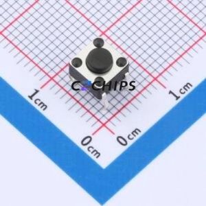 TC110416045 Tactile Switch Through hole Component (THT)-4P,6x6mm Switch Single Pole Single Throw Round Button 1.6N 4.5mm - Product Image 1