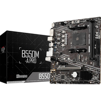 Carte mère B550M-A, socket AMD AM4, prend en charge la mémoire DDR4 128 Go, carte mère Micro-ATX, PCIe 4.0 M.2 Gen4, 1 Go LAN pour la construction de PC professionnels