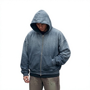 Hoodie personnalisé vintage épais surdimensionné, effet délavé, 450 g/m², sans cordon, en coton et polyester vierge - Product Image 3