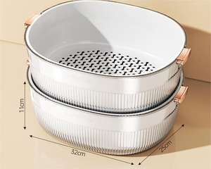 Hot-Saling Multifonction Double Lavabo Filtré Cuisine Épaissir Panier De Drainage En Plastique - Product Image 5