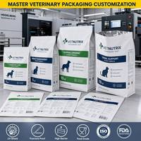 Bolsa con Cierre Hermético a Prueba de Olores para Alimentos Veterinarios, Ideal para Empaque Profesional de Alimentos Recetados para Perros y Gatos