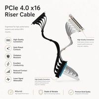 Câble Riser PCIe 4.0 X16 Haute Vitesse Blindé Flexible pour Extension GPU, Contacts Plaqués Or, Montage Vertical ITX