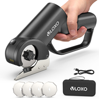 Ciseaux électriques sans fil 4V, double vitesse 500/700 tr/min, ciseaux à découper le tissu, 4000mAh, rechargeables par type-C, lumière LED, ciseaux de couture