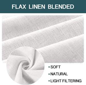 Основная 100% полиэфирная тканая прозрачная ткань для штор, распродажа в рулоне льняной ткани для штор оптом - Product Image 3