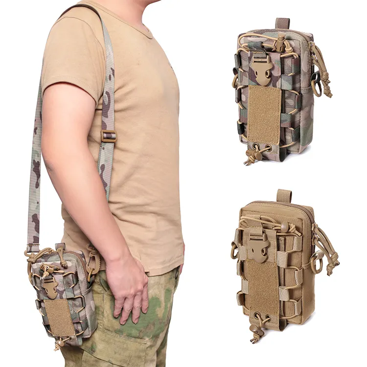 Bolsa multifuncional com alça ajustável para cintura tática, bolsa prática para armazenamento ao ar livre
