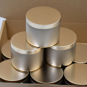 Pot à bougie de luxe en métal vide, personnalisé, en gros, 12 oz, 14 oz, 8 oz, doré, avec couvercle et emballage en boîte - Product Image 5