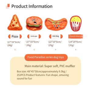 Sıcak satış canlı gıcırtılı köpek oyuncak seti interaktif Pet köpek vokal gıda şekli oyuncak dayanıklı köpek çiğneme peluş oyuncak - Product Image 5