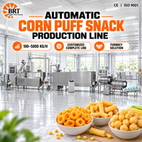 Ligne de production automatique de snacks soufflés au maïs, extrudeuse à double vis pour boules de fromage, spirales de maïs, bâtonnets et snacks soufflés