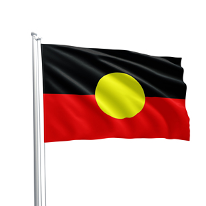 Bandera Aborigen Australiana de Poliéster con Impresión Digital, 3x5 Pies (90x150cm), Bandera Personalizada al por Mayor - Product Image 1