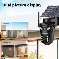 Cámara de seguridad WiFi PTZ VESAFE V380 Pro 6MP, solar, para el hogar, impermeable, con tarjeta SIM 4G HD