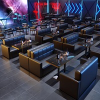 Canapé de restaurant musical, banquette de bar, canapé pour salon de thé, café, petit bar, combinaison table et chaises lumineuses