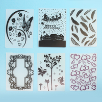 KAMEI Dossier de gaufrage 3D en plastique pour la création de cartes, DIY Scrapbooking, Dossier de gaufrage Fleurs pour loisirs créatifs en papier