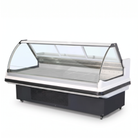 Équipement de réfrigération pour cuisine commerciale, réfrigérateurs à porte vitrée pour supermarchés, vitrine réfrigérée, mini-armoire de présentation pour viande fraîche