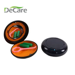 Decare Sterile Round Storage Custom Aligner Orthodontic Dental Retainer Case Box With Logo With Mirror