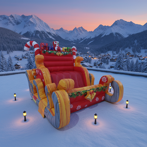 Chaise gonflable de Noël Yuedong, traîneau, Père Noël, rennes, château, pour fêtes en extérieur, jardin, <span class=keywords><strong>location</strong></span> - Product Image 1